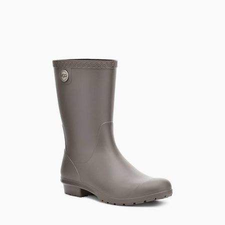 UGG Sienna Matte Deep Grey Rain Boots for Women (WPJN36184)